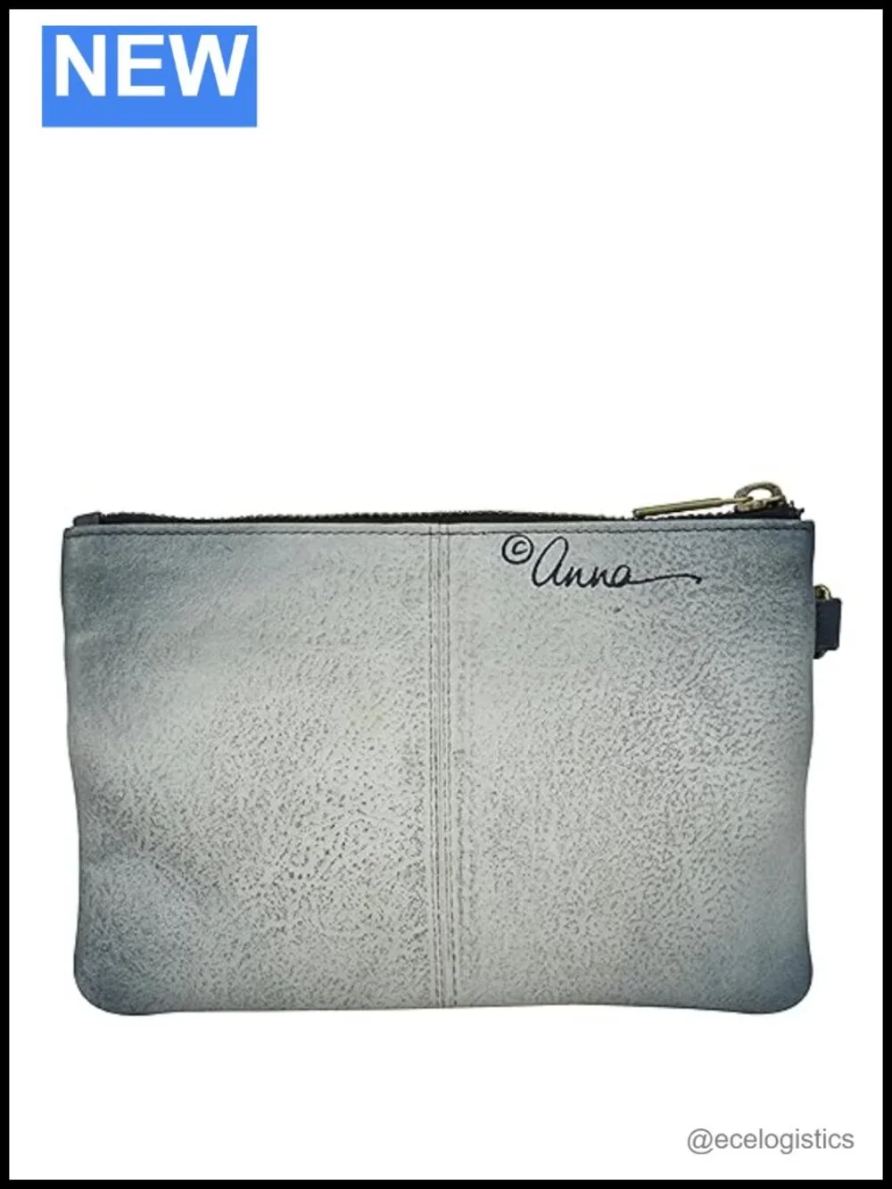 Hand Painted Genuine Leather Wristlet Organizer Wallet with 11 Card Holders